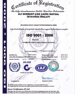 iso quality certificates